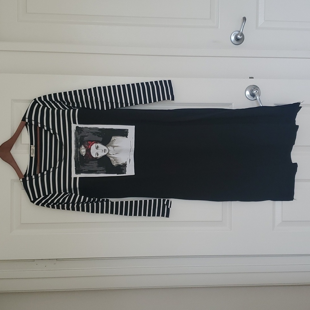 Women's black cotton dress size L